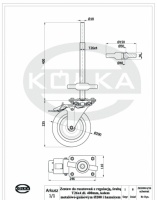 Zestaw (koo fi.160mm) do rusztowania z hamulcem Z45NWH/26